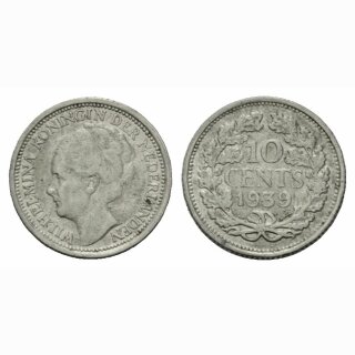 Niederland  10 Cents 1939 Wilhelmina