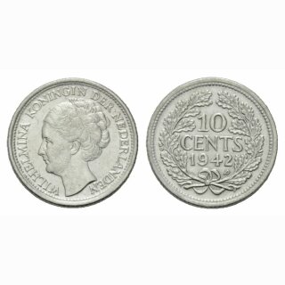Niederland  10 Cents 1942 Wilhelmina