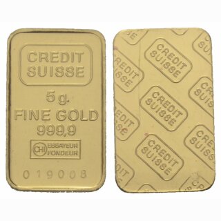 Schweiz 5 Gramm Goldbarren