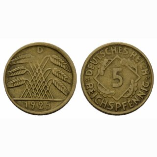 Deutschland 5 Rentenpfennig 1925 D