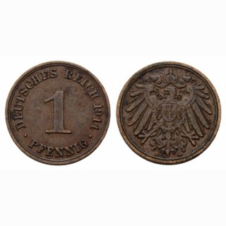 Deutschland 1 Pfennig 1911 A