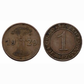 Deutschland 1 Reichspfennig 1929 A