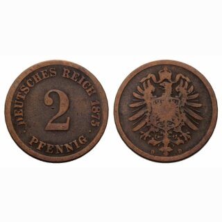 Deutschland 2 Pfennig 1875 D