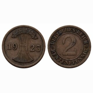 Deutschland 2 Rentenpfennig 1923 A