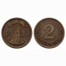 Deutschland 2 Rentenpfennig 1924 F