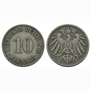 Deutschland 10 Pfennig  1906 D