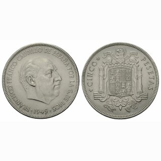 Spanien 5 Pesetas 1949