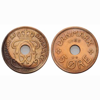 Dänemark 5 Öre 1936