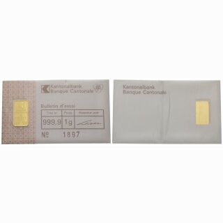 Schweiz 1 Gramm Goldbarren
