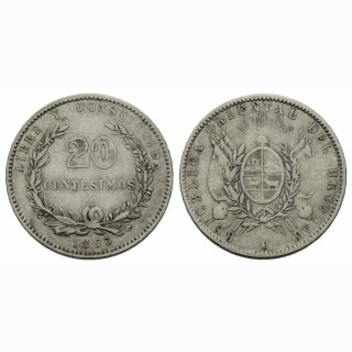 Urugway 20 Centesimos 1893