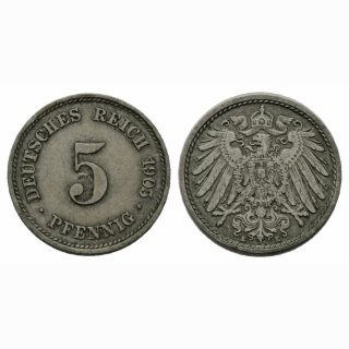 Deutschland  5 Pfnennig  1905 E