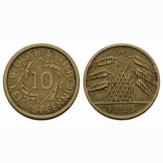 Deutschland  10 Reichspfennig 1925 A