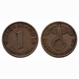 Deutschland  1 Reichspfennig 1939 A