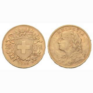 Schweiz 20 Franken 1935 B