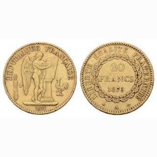 Frankreich 20 Francs 1875 A Engel