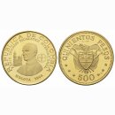 Kolumbien 500 Pesos 1968 Papstbesuch Bogota