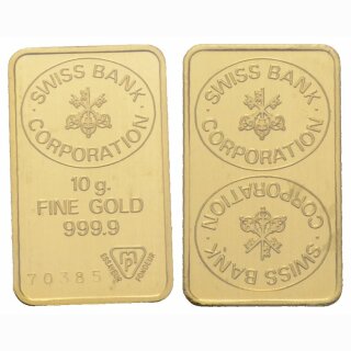Schweiz 10 Gramm Goldbarren
