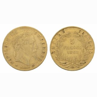 Frankreich 5 Francs 1862 BB