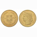 Schweiz 20 Franken 1893 B Helvetia