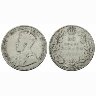 Kanada 50 Cents  1918 Georges V