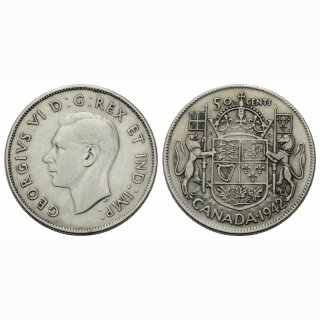 Kanada 50 Cents  1942 Georges VI