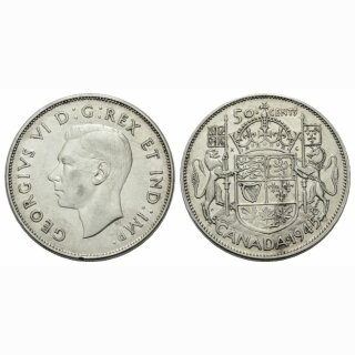 Kanada 50 Cents  1945 Georges VI