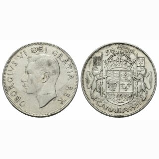 Kanada 50 Cents  1951 Georges VI