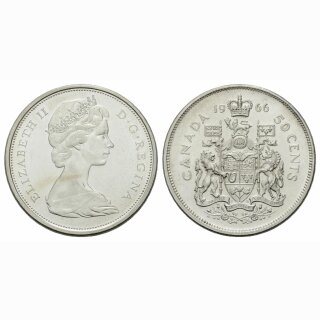 Kanada 50 Cents  1966 Elisabeth II