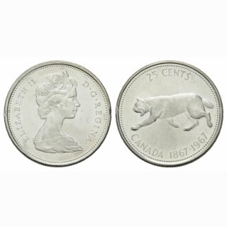 Kanada 25 Cents 1967 Elisabeth II