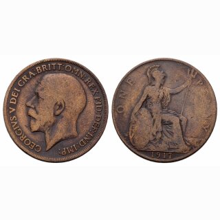 England Penny 1917 Georges V
