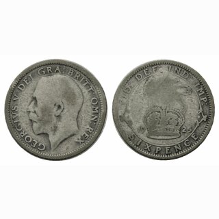 England 6 Pence 1925 George V