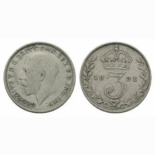 England 3 Pence 1921 George V