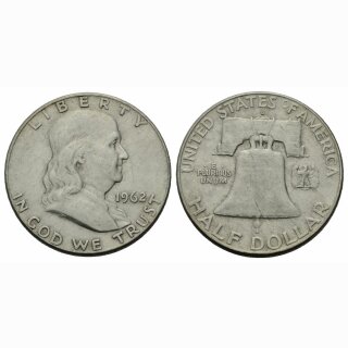 USA 1/2 Dollar 1962 D Franklin