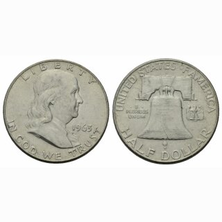 USA 1/2 Dollar 1963 D Franklin