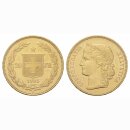 Schweiz 20 Franken  1895 B Helvetia
