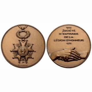 1972 Frankreich MEDAILLE SOCIETE DENTRAIDE DE LA LEGION DHONNEUR par COEFFIN