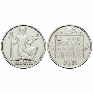 Schweiz 5 Franken  1936 B Pro Patria