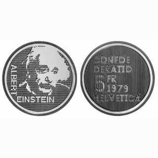 Schweiz 5 Franken 1979 B Albert Einstein Porträt PP