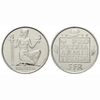 Schweiz 5 Franken  1936 B Pro Patria
