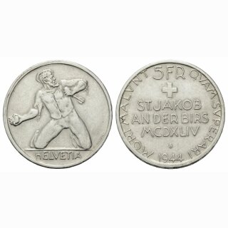 Schweiz 5 Franken  1944 B St. Jakob