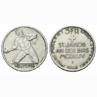 Schweiz 5 Franken  1944 B St. Jakob