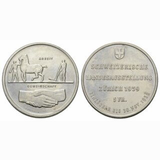 Schweiz 5 Franken  1939 Landesausstellung