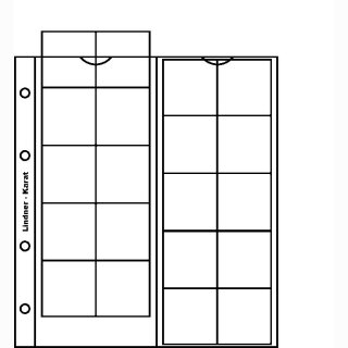 Karat-Münzenblätter K3 mit Hart-PVC-Einlagen Blatt ink. Zwischenblatt rot