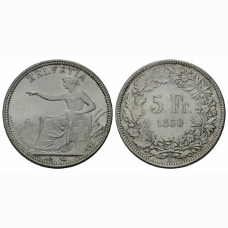 Schweiz 5 Franken 1850 A  Sitzende Helvetia