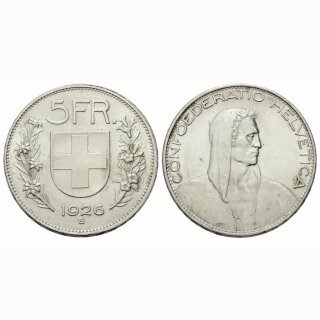 Schweiz 5 Franken 1926 B Tell