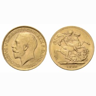 England Sovereign 1913 Georges V