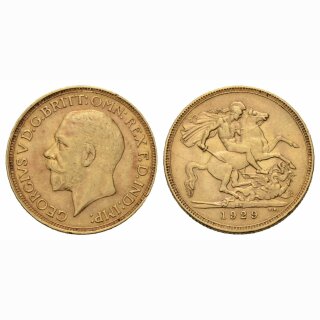 England Sovereign 1929 SA Georges V