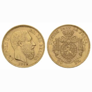 Belgien 20 Francs 1869 Leopold II