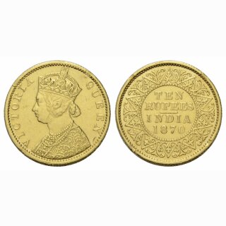 Indien 10 Rupien 1870  Queen Victoria