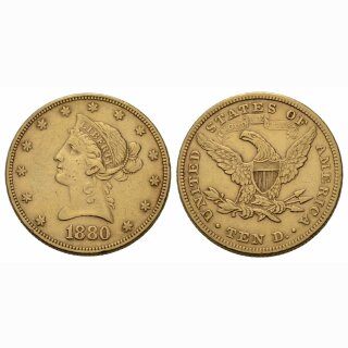 USA 10 Dollar 1880 Liberty